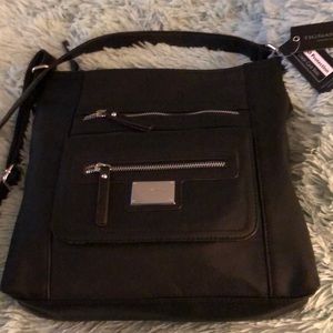TIGNANELLO STUNNING NWT LEATHER LARGE FUNCTION  RFID X- BODY BLACK BAG